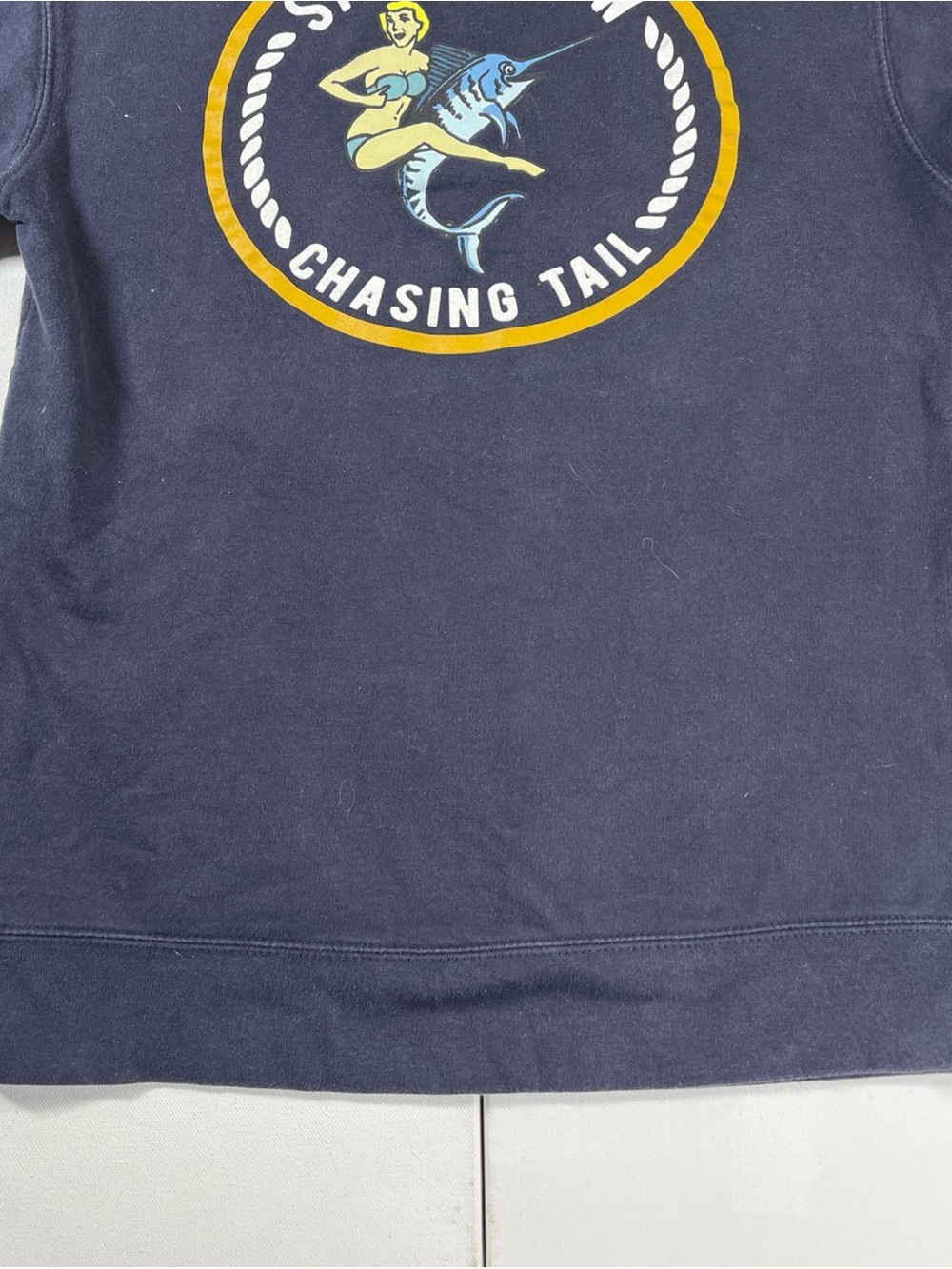 Salty Crew Chasing Tail Black Sweatshirt Hoodie Graphic Logo Fish Men’s S - Picture 4 of 13